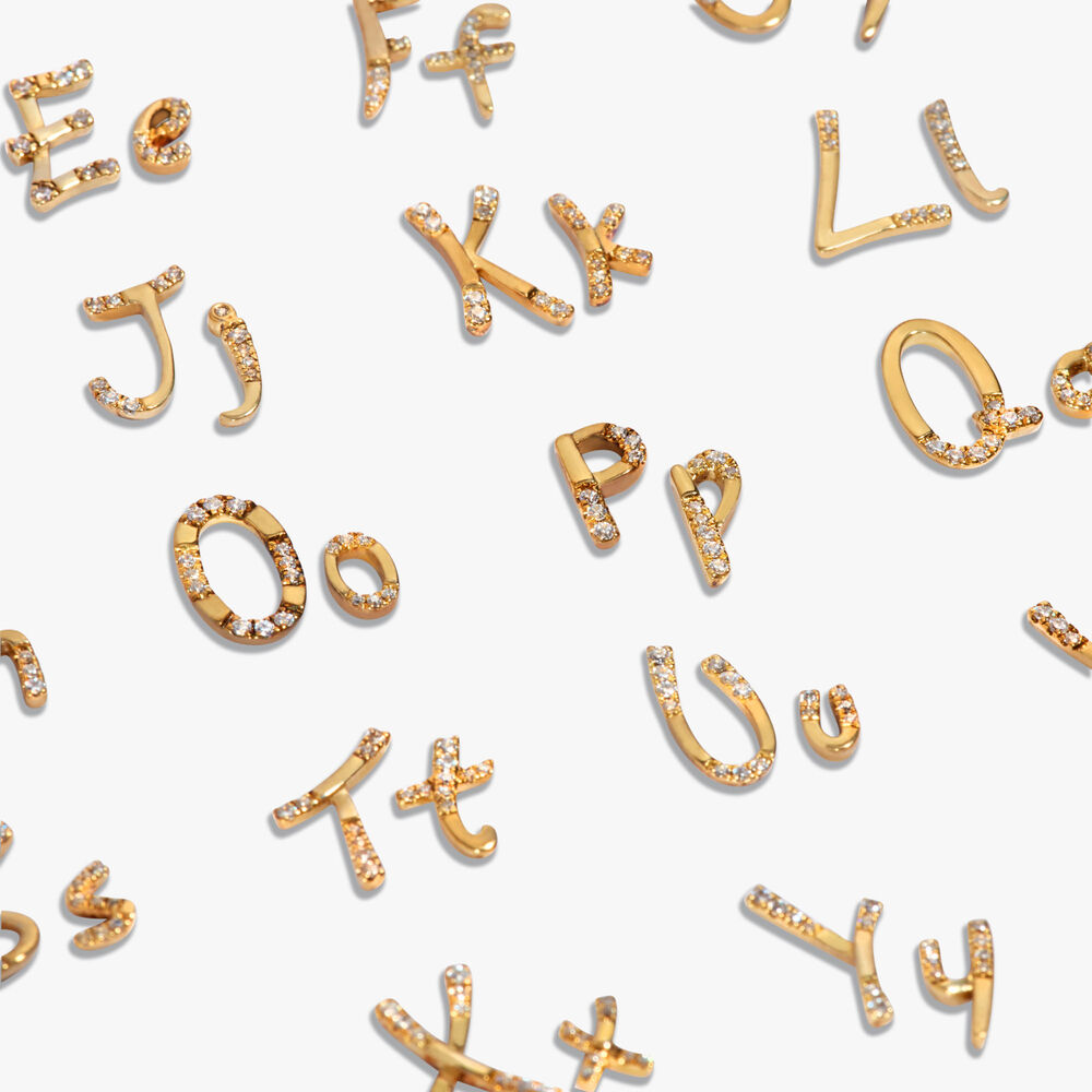 Chain Letters 18ct Yellow Gold Diamond Personalised Bracelet | Annoushka jewelley